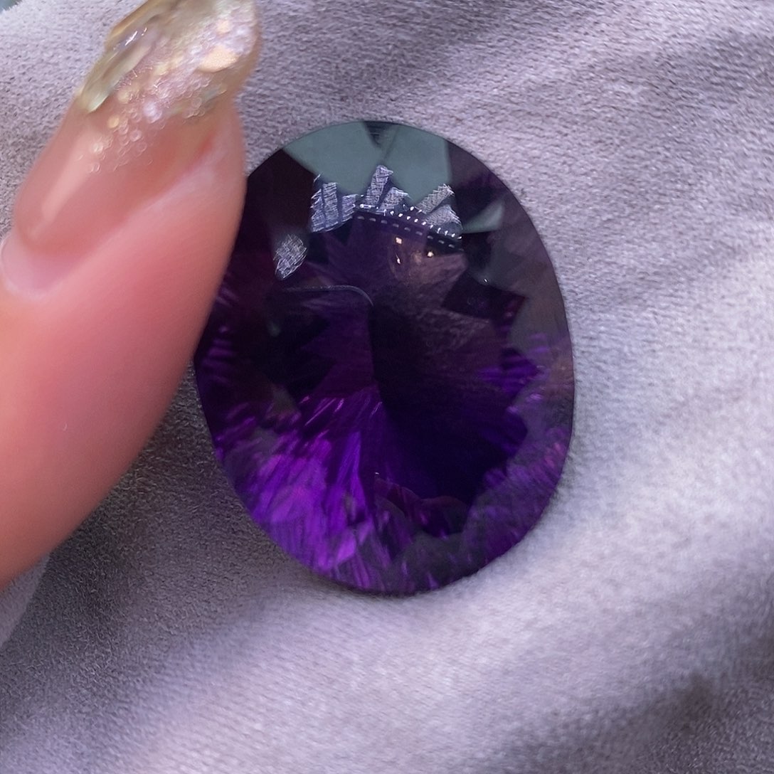 紫晶纯天然紫水晶裸石定制61.9c tx未镶嵌秋*