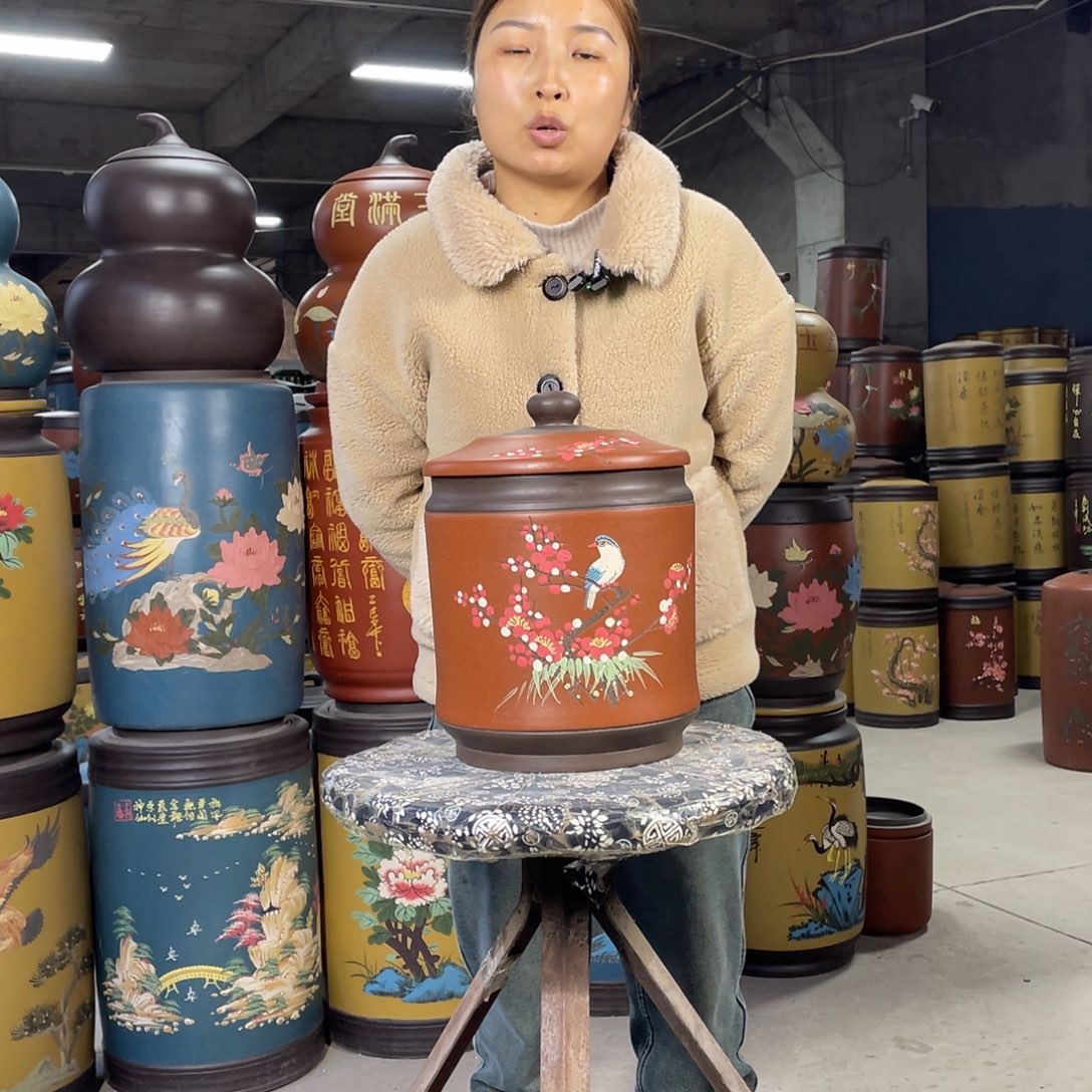 宜兴原矿紫砂茶叶罐