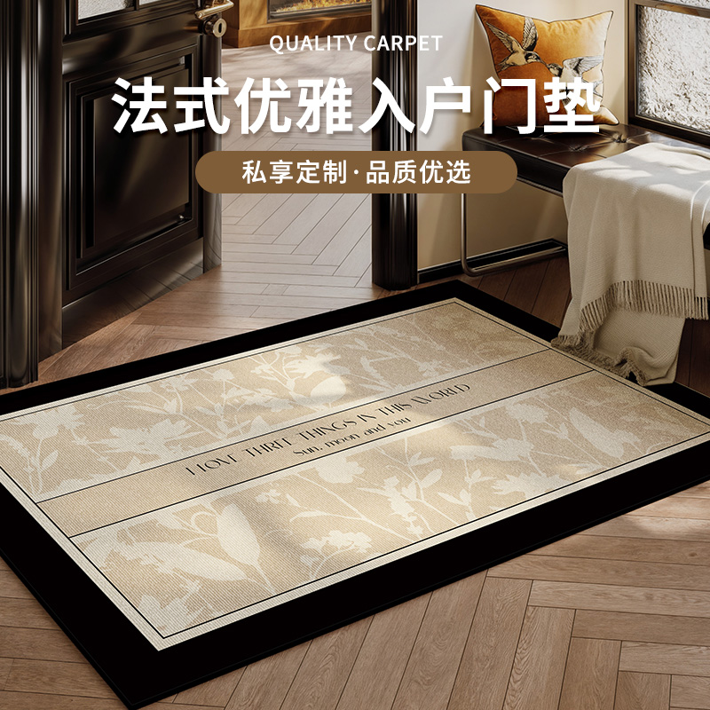 水色如幕2025新款轻奢入户门地垫进门脚垫防滑耐磨玄关耐脏地毯