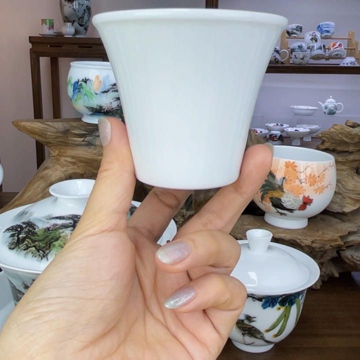 杯改***2主人杯纯白瓷器