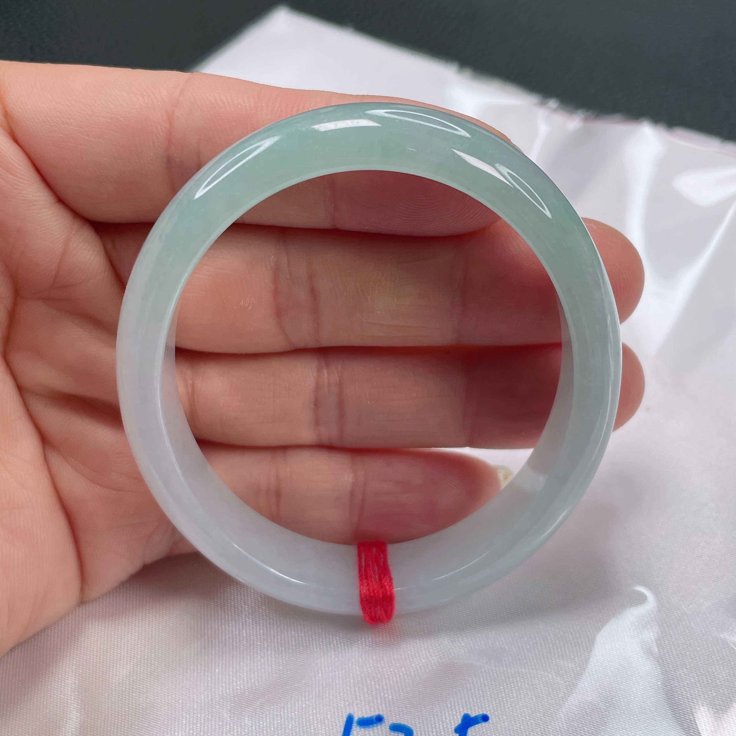 1916缅甸天然A货翡翠53圈冰润飘绿贵妃手镯时尚百搭少女款冰透