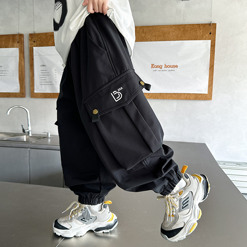 男童裤子春秋款2025新款帅气儿童秋装工装裤KZ253197