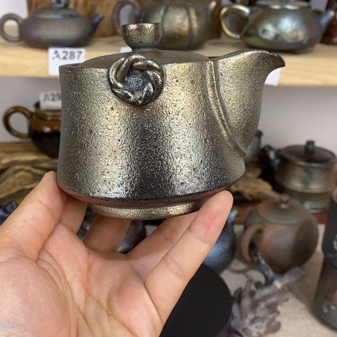 建水紫陶柴烧宝瓶