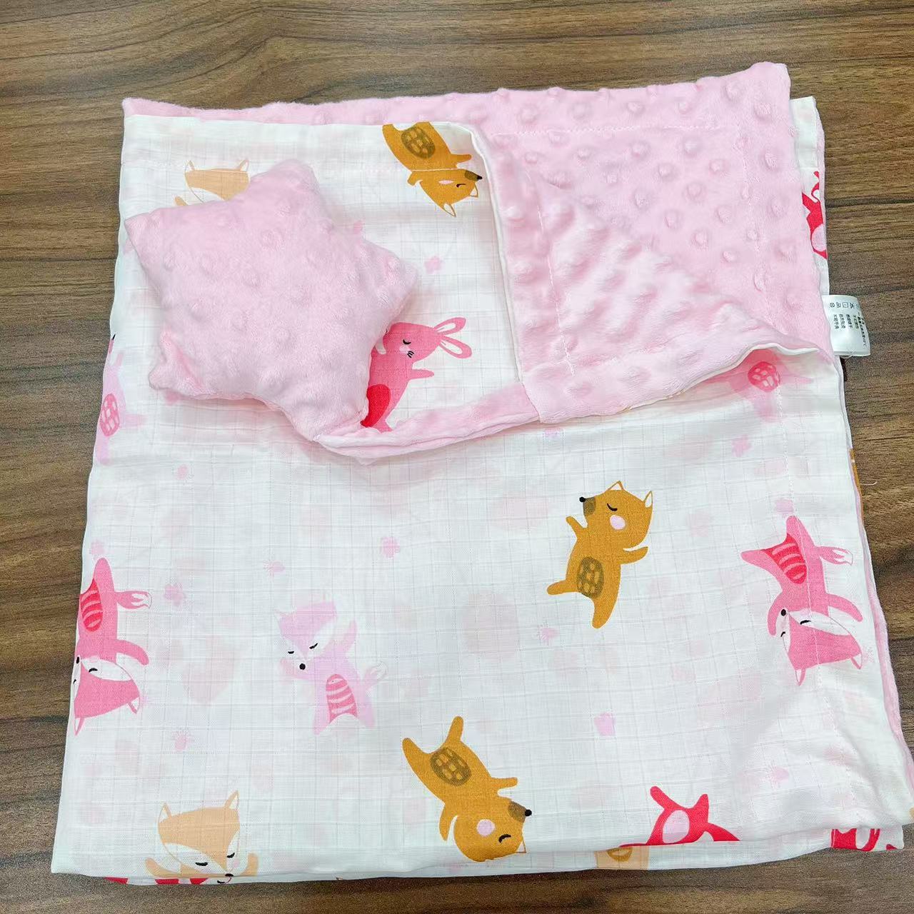 安抚星纱布豆豆毯 尺寸72*72cm