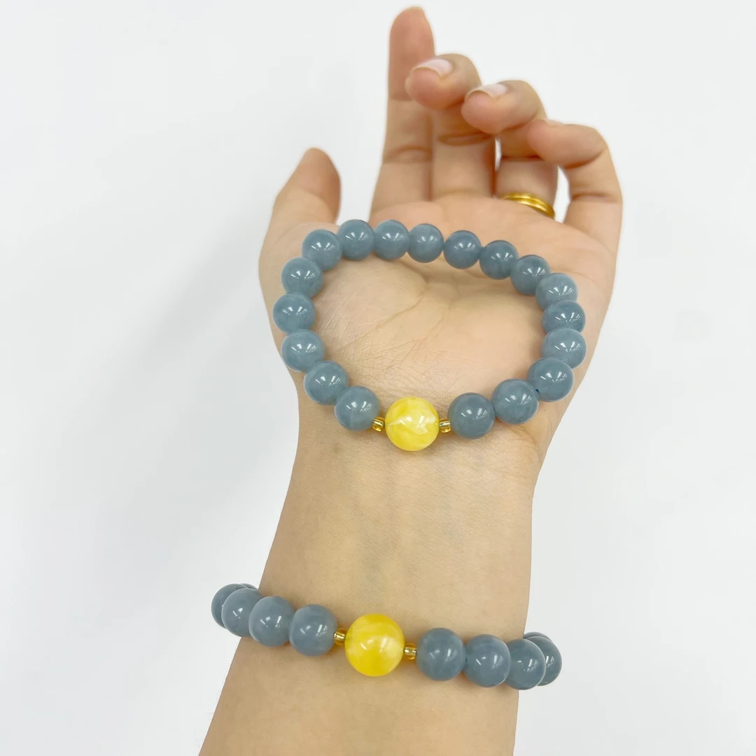 保真海蓝之谜约10mm左右设计款路路通手串