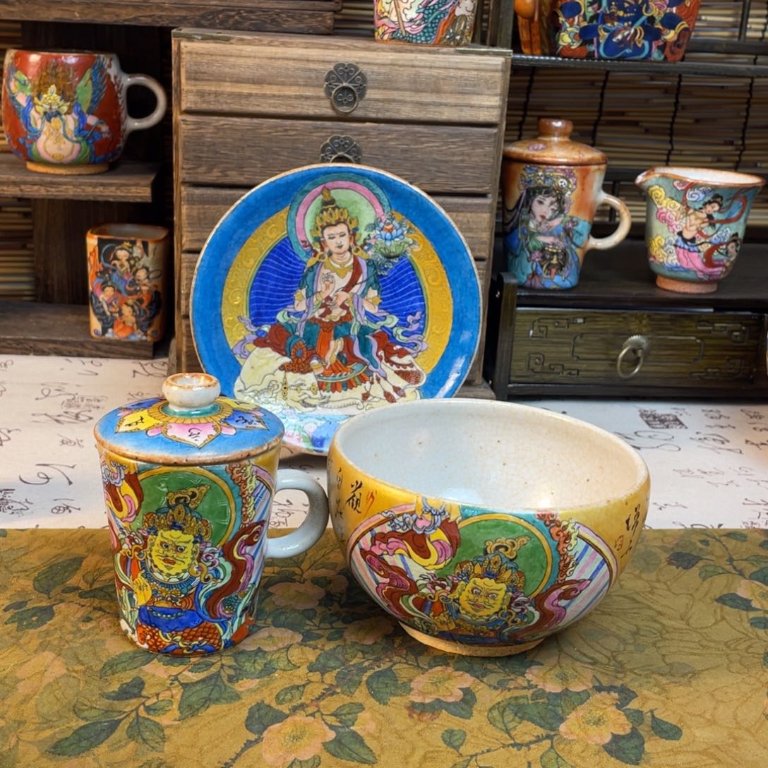 泷***鱼手工手绘作品杯杯