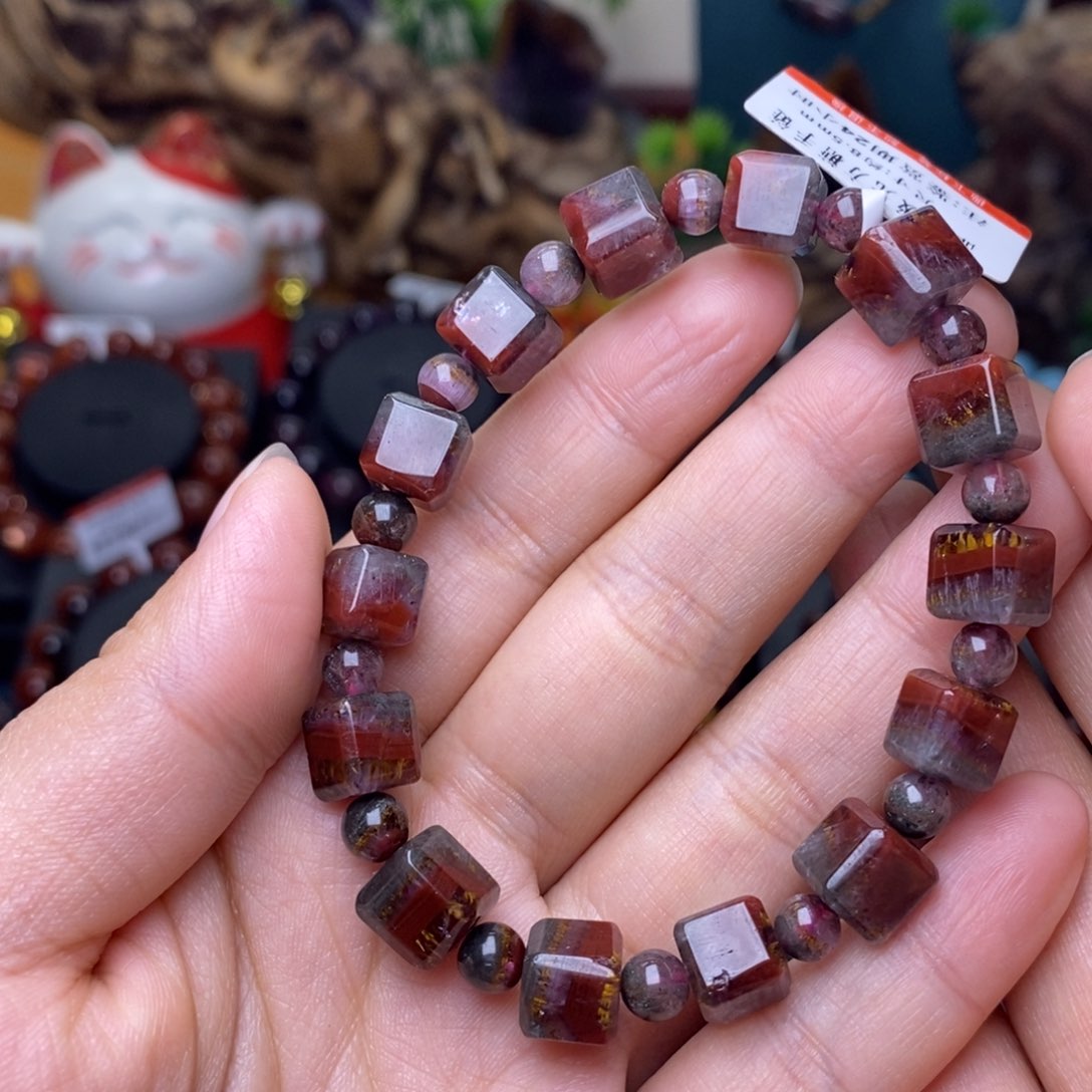 水晶A026极光四色方糖8m未镶嵌