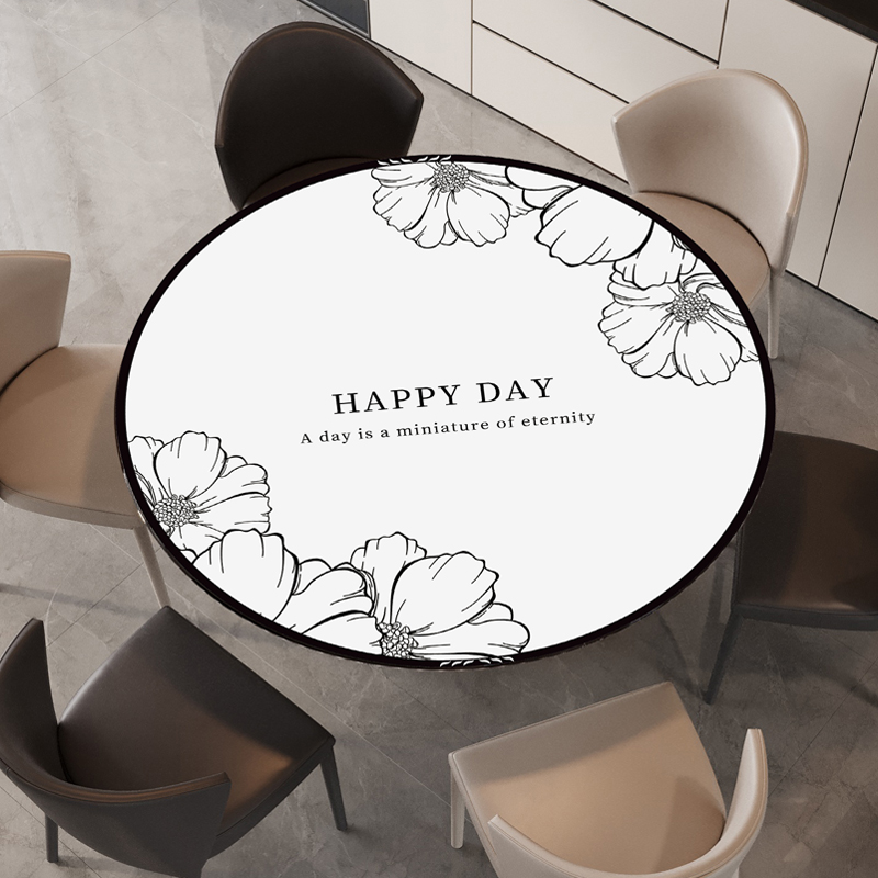 圆形餐桌垫圆桌茶几垫免洗防水防油桌布防烫桌垫轻奢高级感保护垫