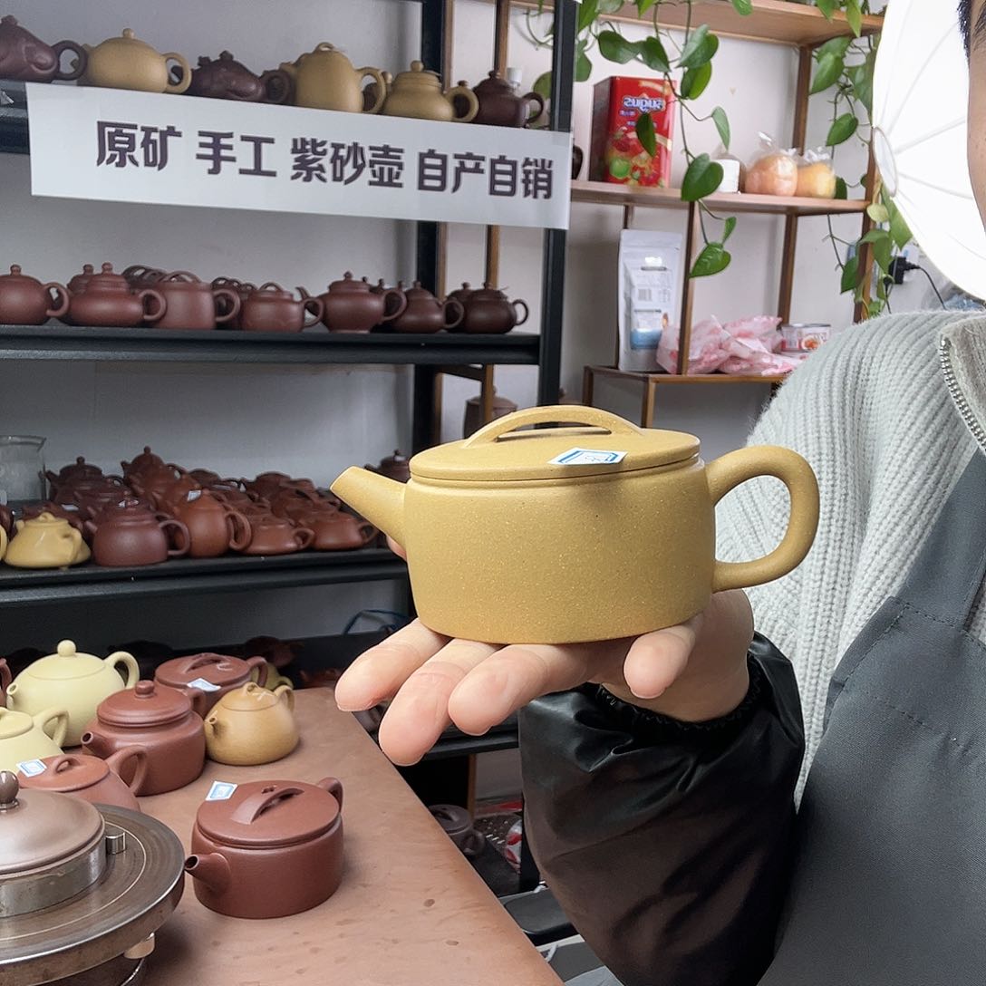紫砂茶壶黄金段汉瓦壶
