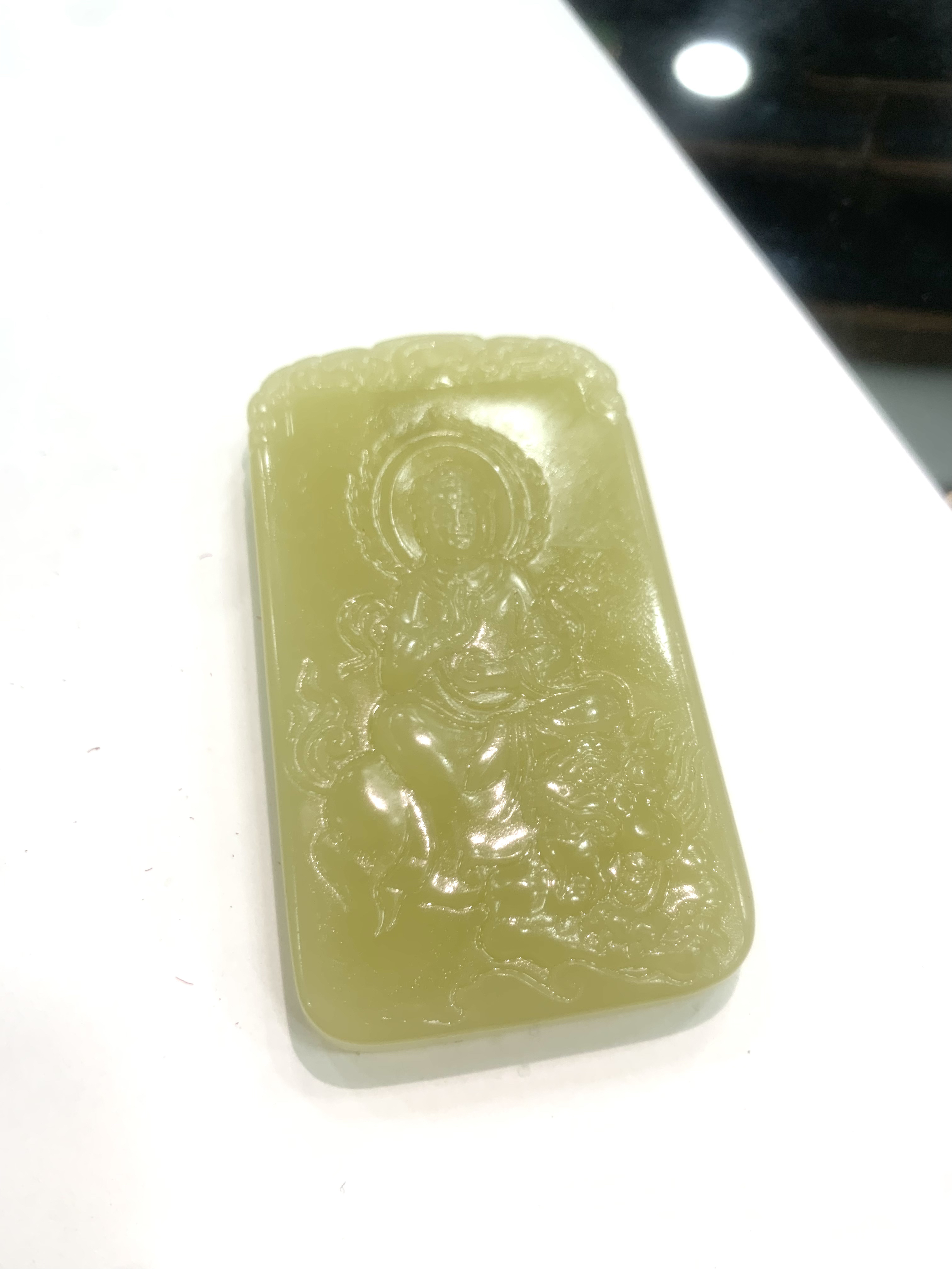 山料青黄料观音双面工艺