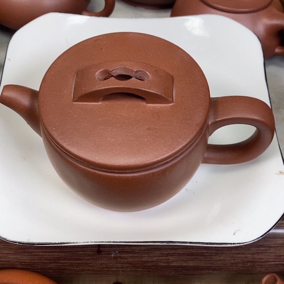 紫砂茶壶天**淡宜兴紫砂半手工