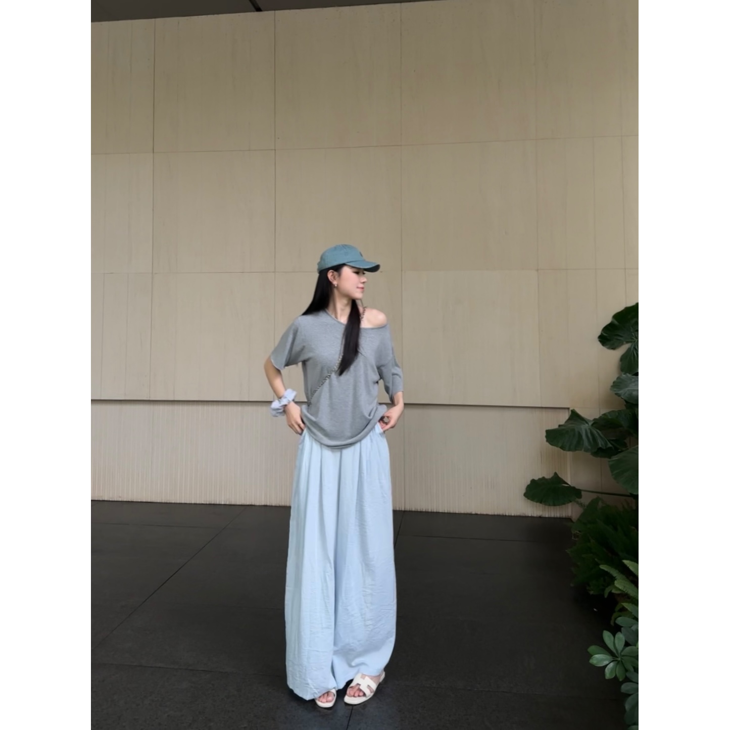 48H【 多色山本裤】 加长宽松纯色长款阔腿裙裤 su199