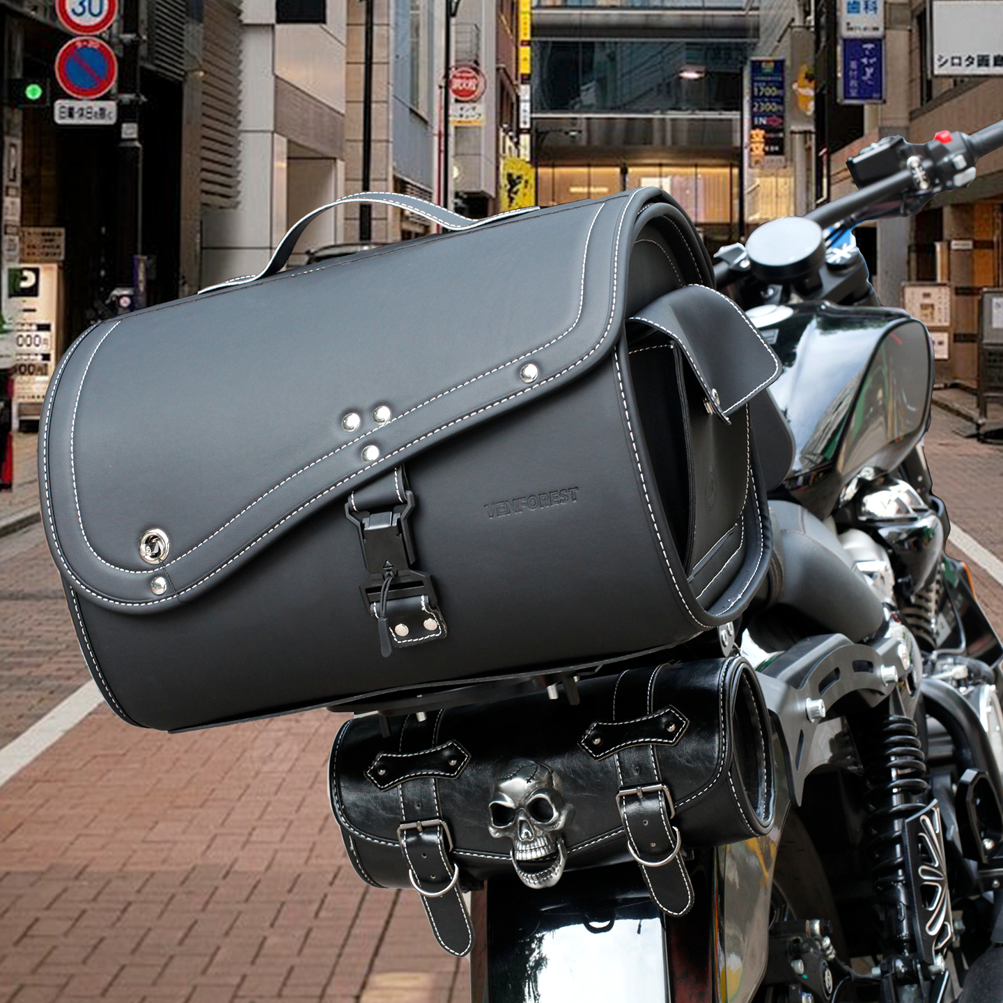 摩托车尾箱机车复古维多利亚铃木行李箱大号踏板电动车尾架箱通用