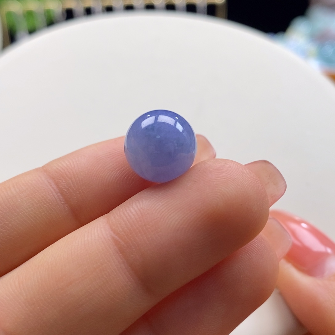 翡翠颈饰未镶嵌翡翠蓝紫圆珠