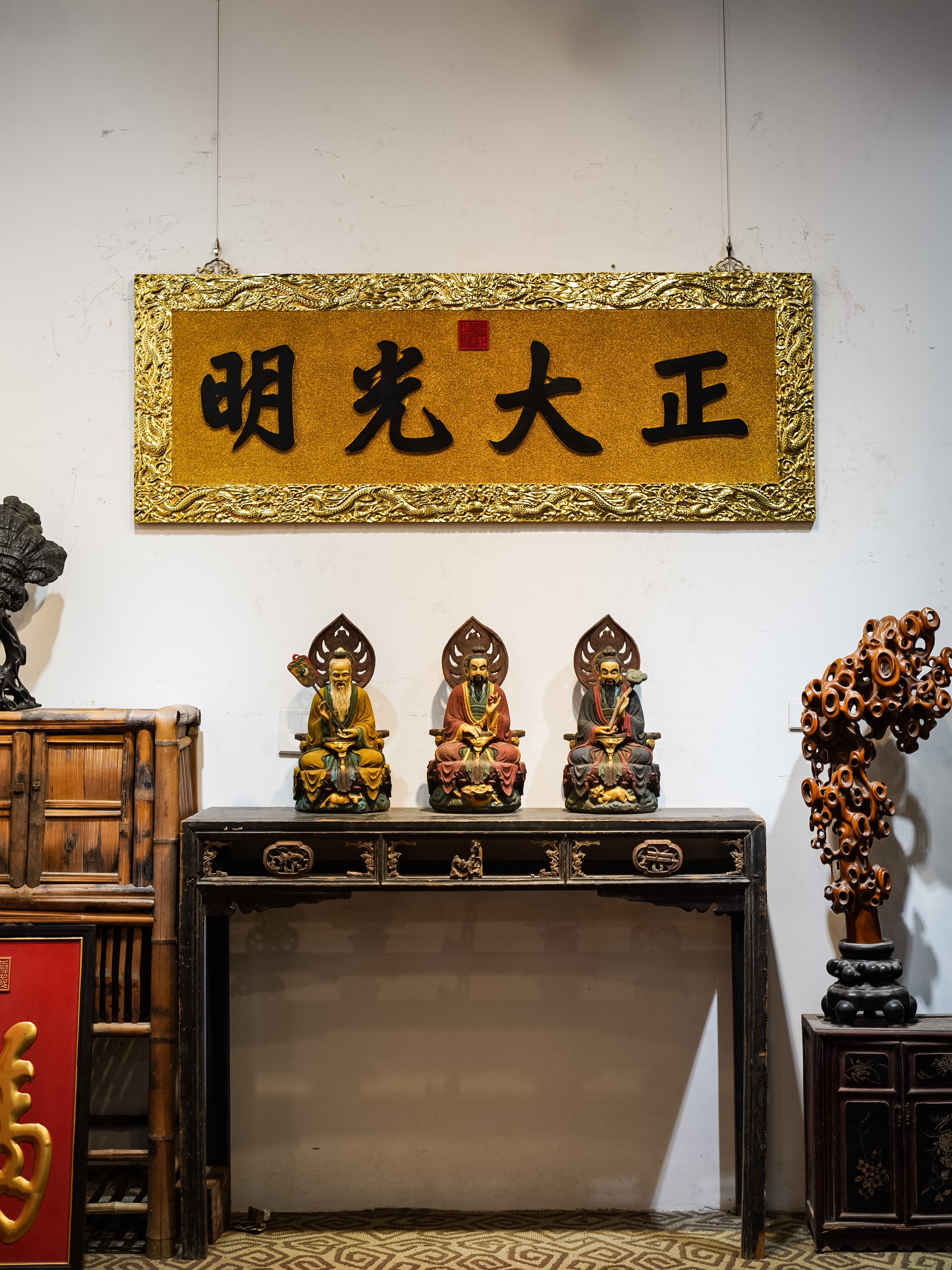 古风古典园林景观木雕牌匾用于茶室书房装饰佳品 正大光明