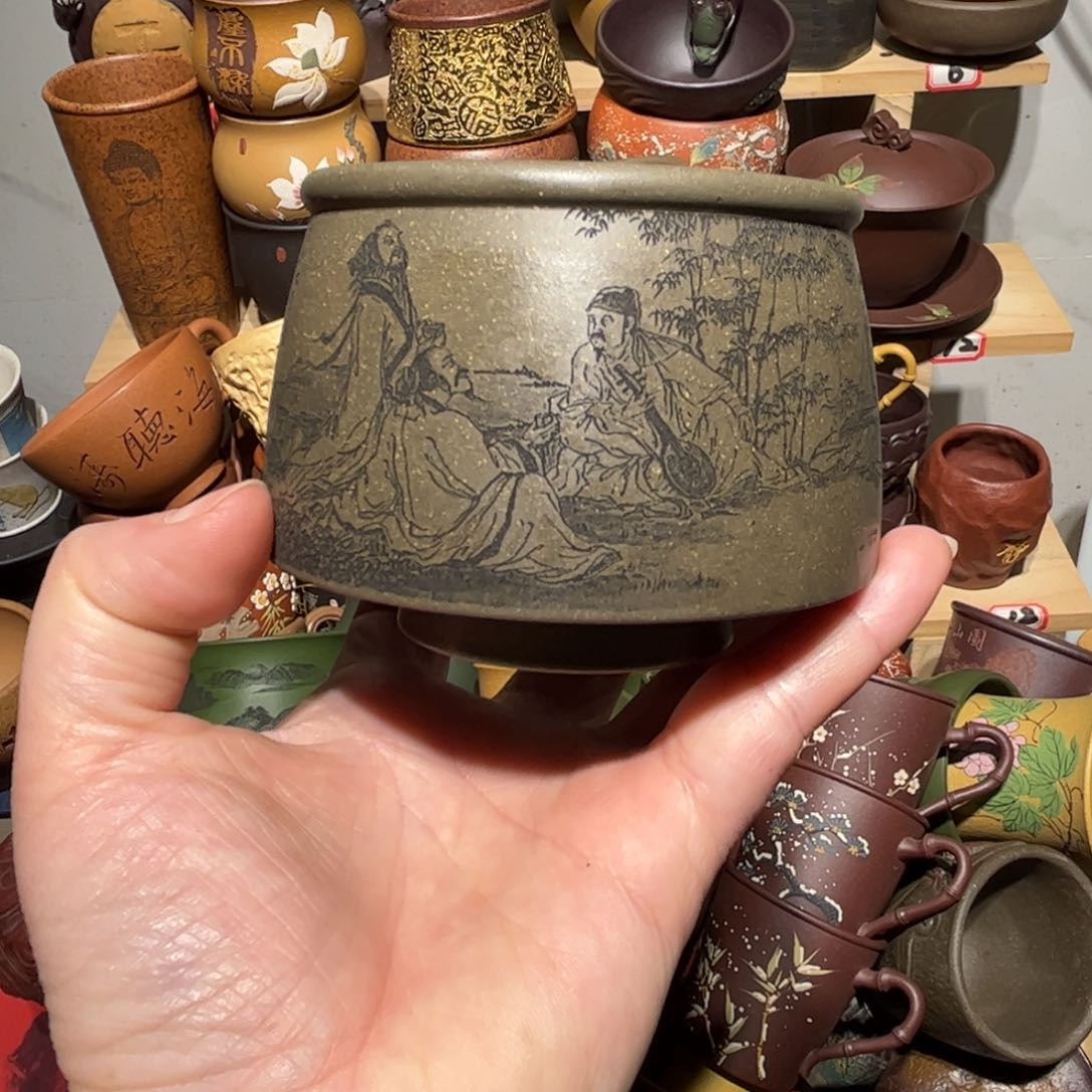 紫砂茶杯宜兴紫砂主人杯