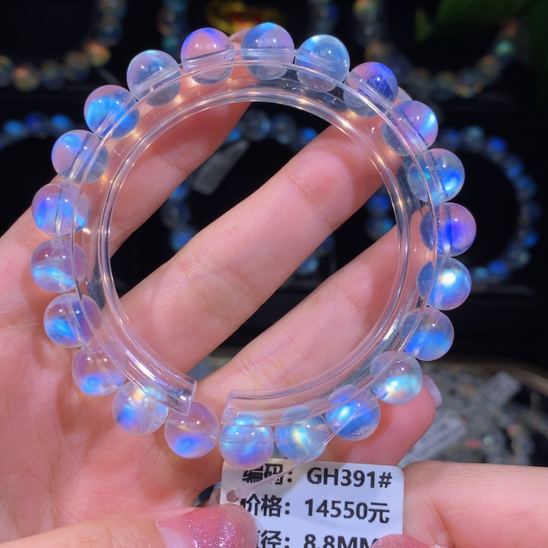 月光石手串未镶嵌GH391#8.8mm