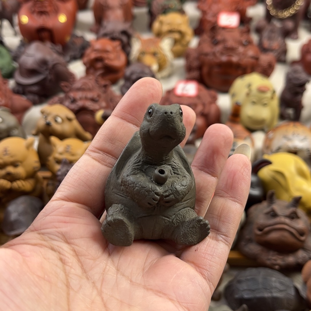 紫砂茶宠紫砂乌龟香插