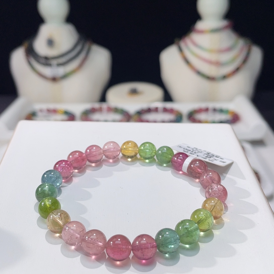 碧玺手串未镶嵌8.2mm±