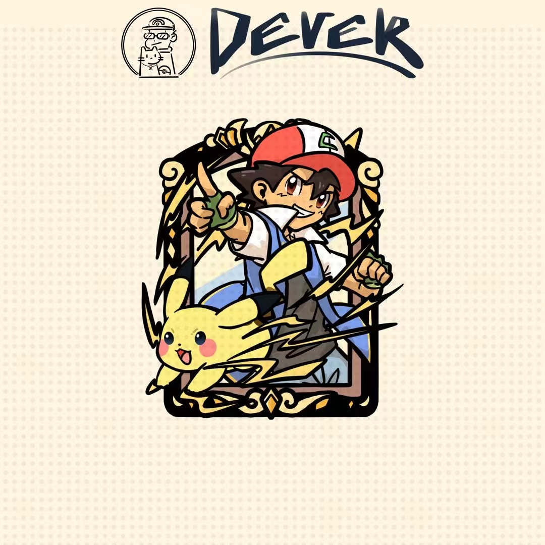 呆哥宝可梦图案亚克力冰箱贴（福袋）