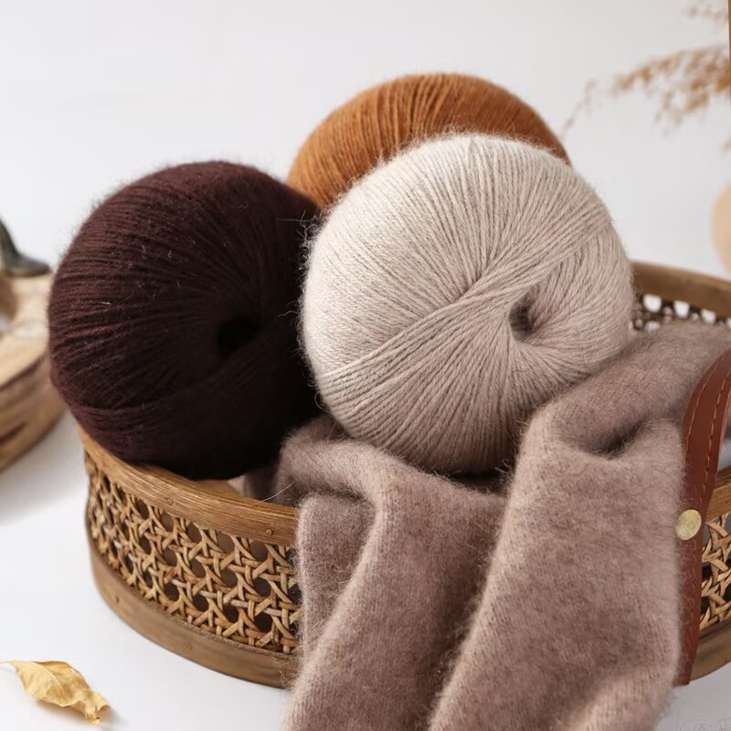 正品黑针黛貂绒线   19支3股手编中粗貂绒线柔软亲肤手工机织