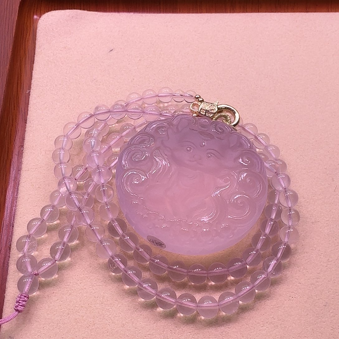 水晶颈饰未镶嵌天然水晶狐狐吊坠