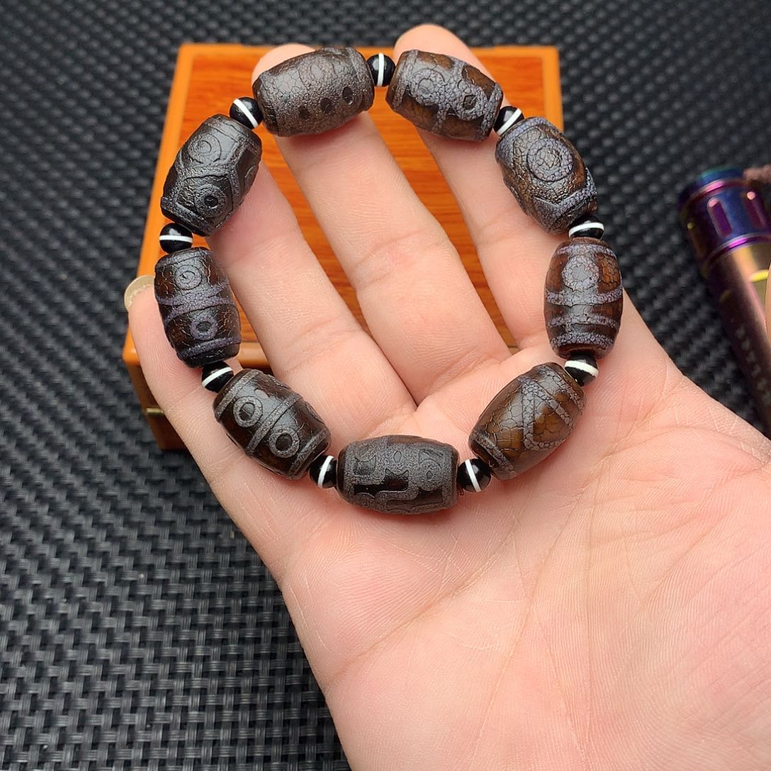 虚***竹玛瑙/玉髓未镶嵌手链