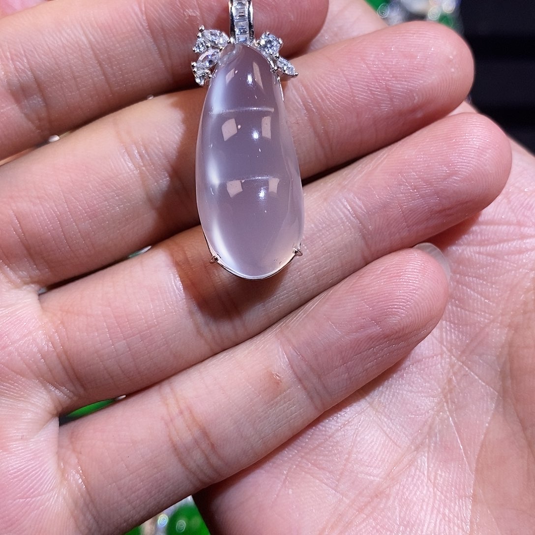 银S925镶嵌吊坠玛瑙/玉髓