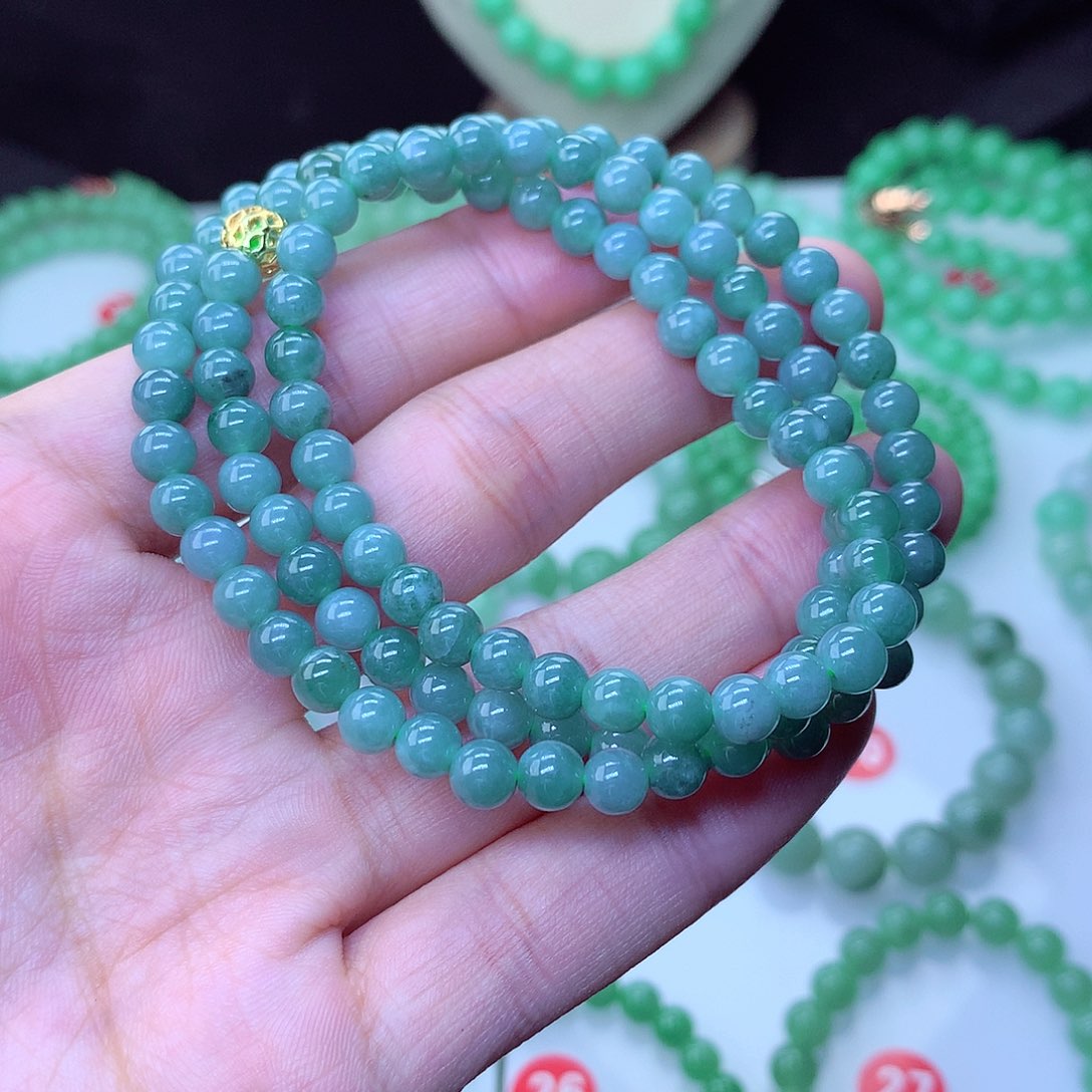 翡翠毛衣链未镶嵌