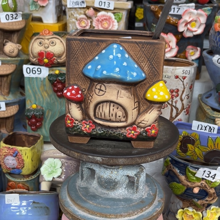 紫砂花盆粗陶材质多肉花盆