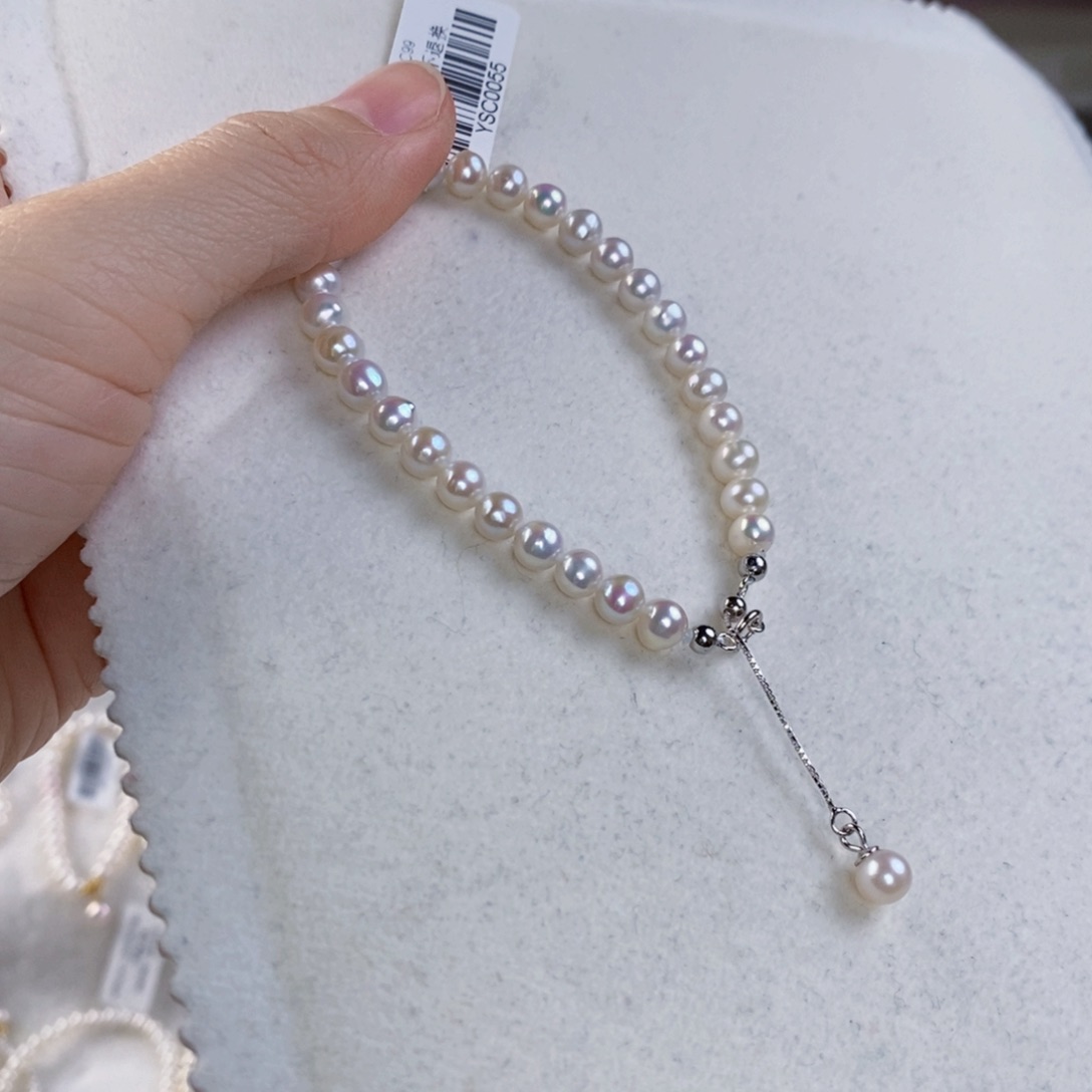 淡水珍珠手绳银S925镶嵌