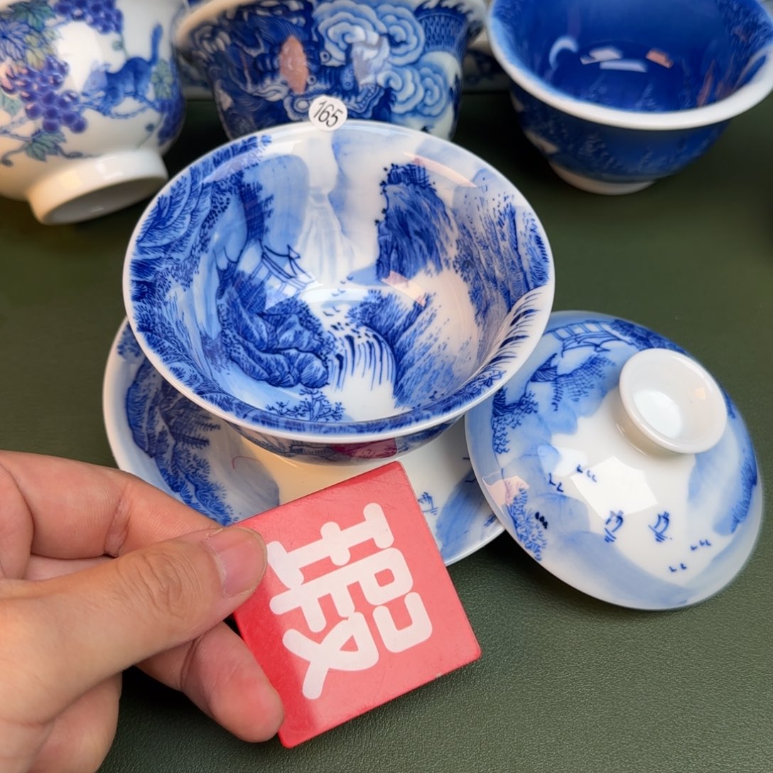 彦祖纯手工手绘茶具165