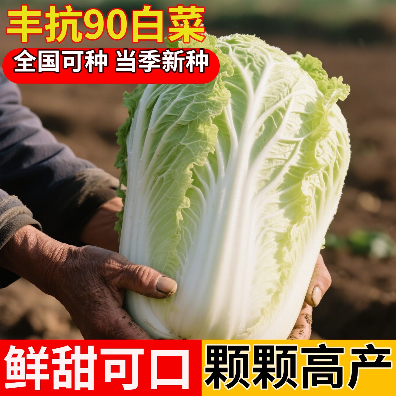 【全店满5包包邮】丰抗90白菜种子东北大白菜抱头大白菜籽秋播耐