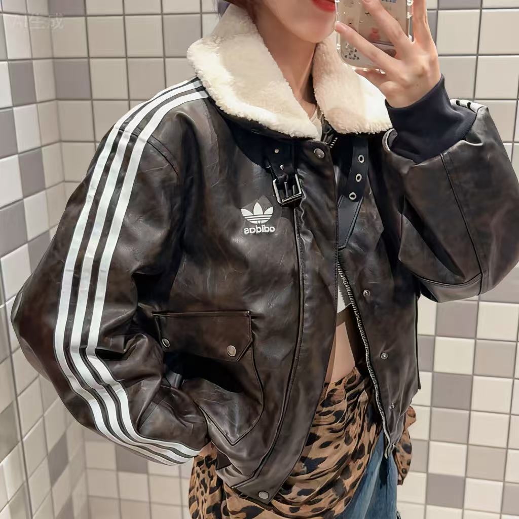NOadidas originals FW25 PU PADJKT宽松保暖运动长袖棉服 KF3691