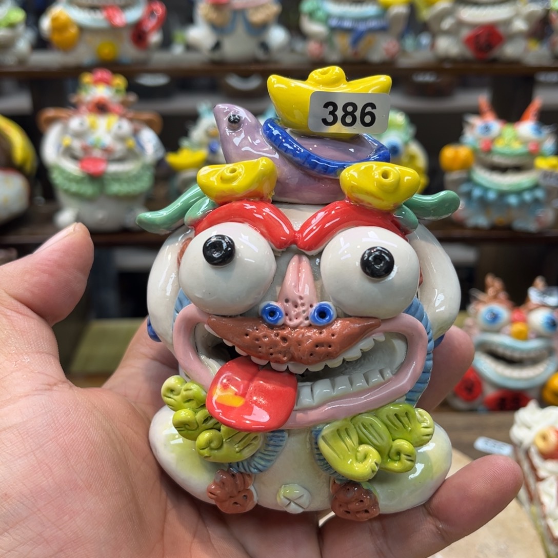 摆件纯手工抽象陶瓷摆件386