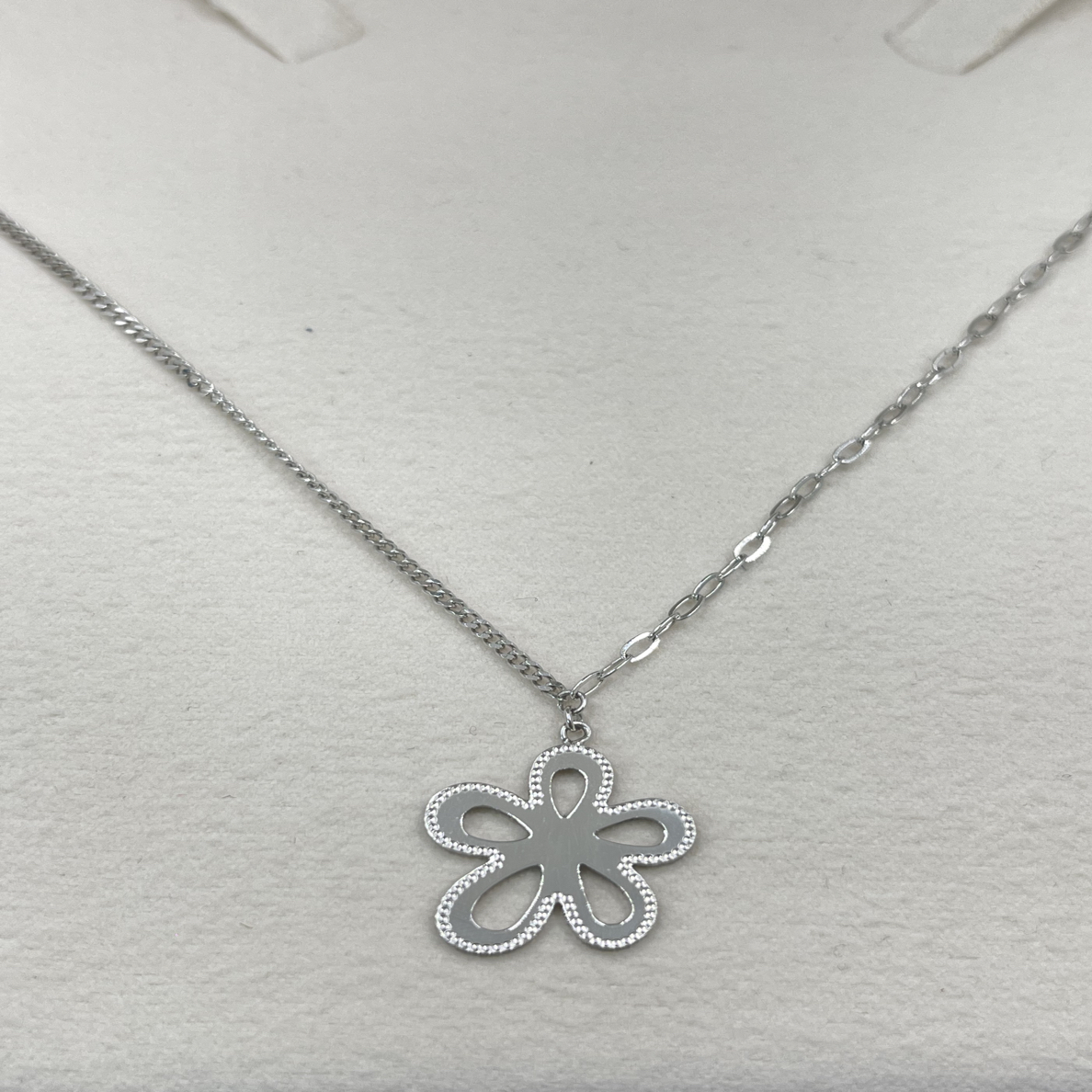 pt950格桑花套链ab链m扣轻奢小众大气铂金项链女款铂金套链