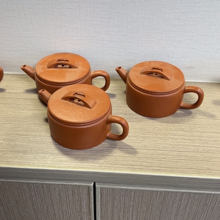 紫砂茶壶赵庄生砂朱泥汉瓦100cc