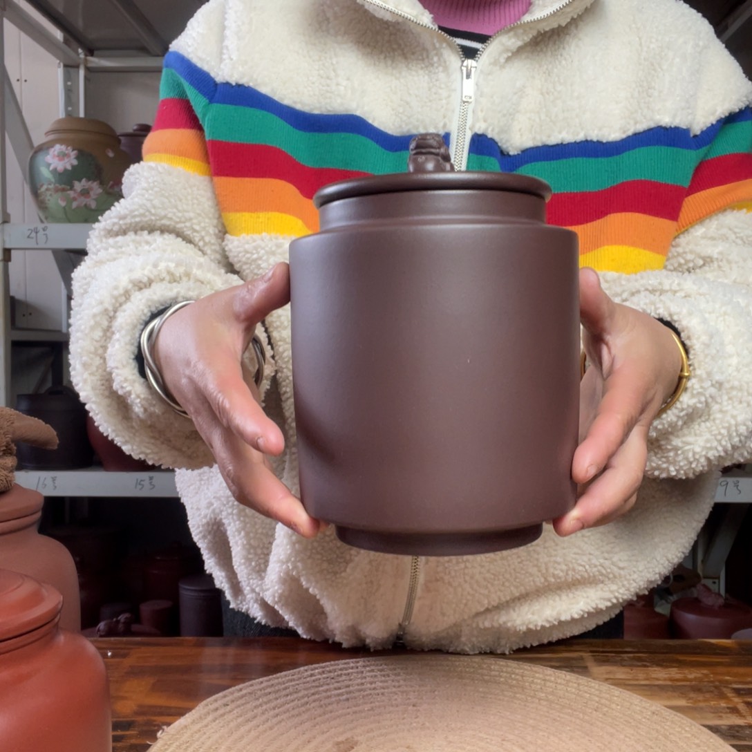 海***豹紫砂茶叶罐今天下午