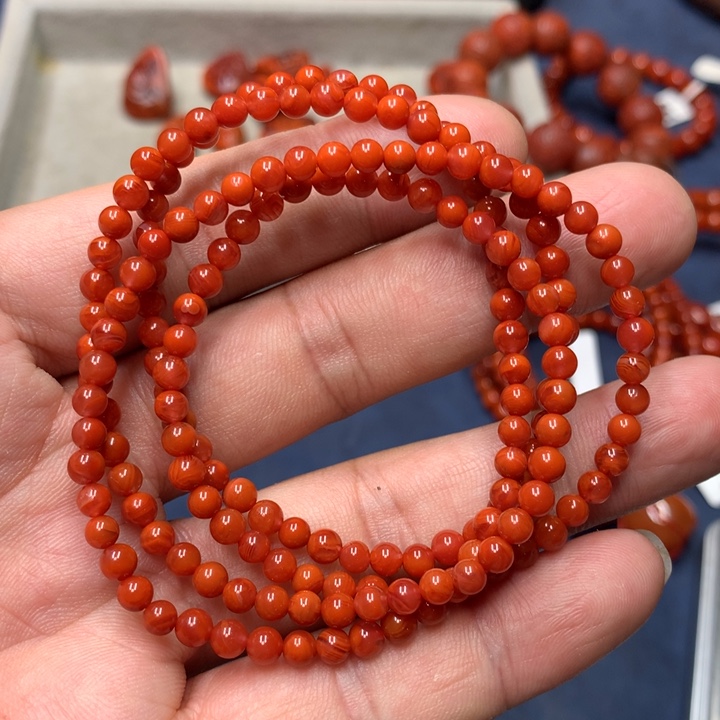 未镶嵌手串南红玛瑙月**泉4mm