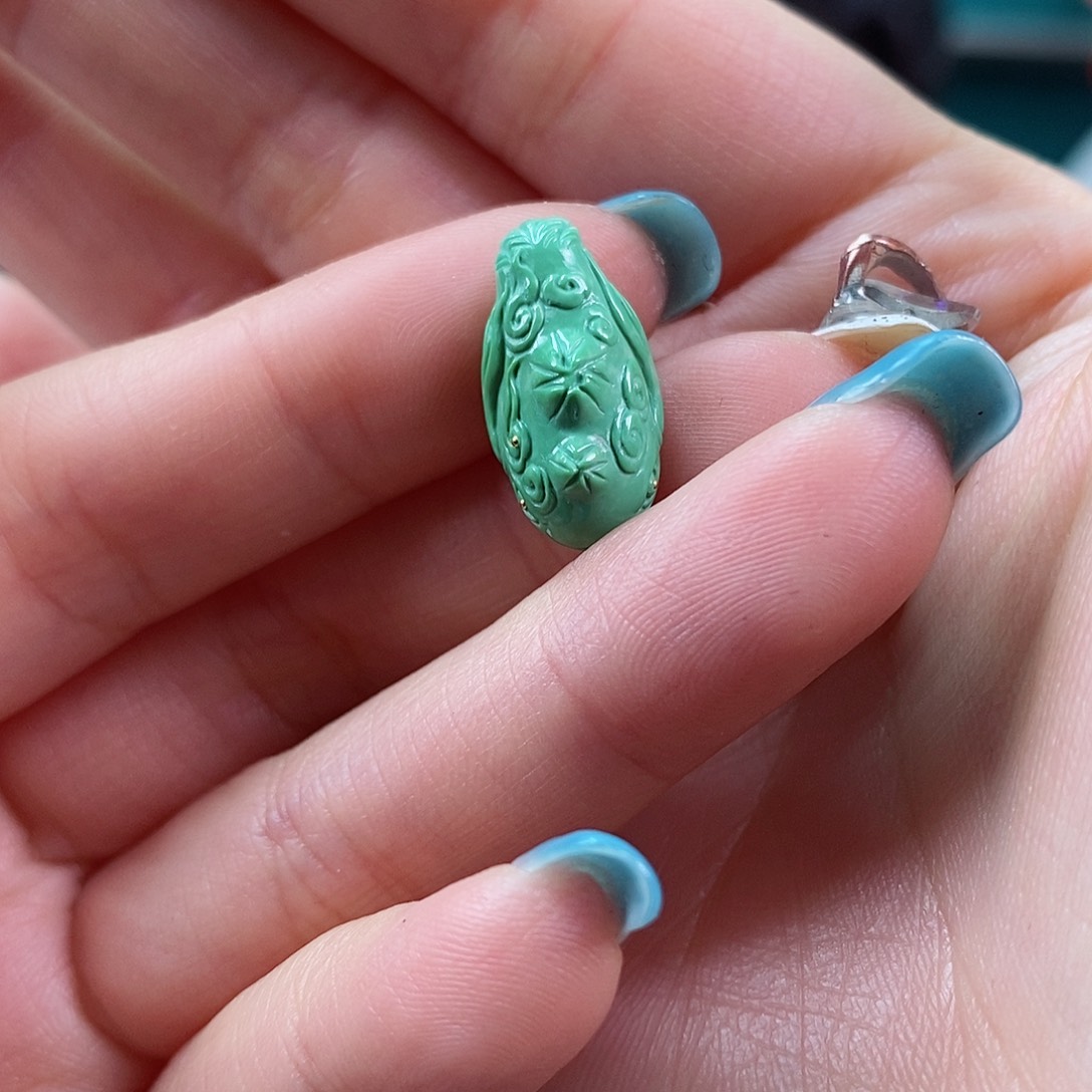 绿松石珠宝奇石未镶嵌小*辰