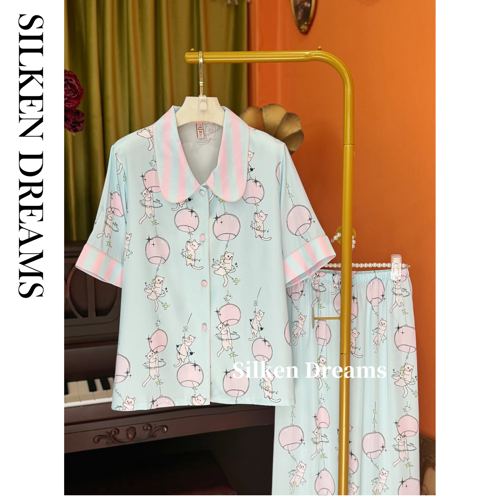 【玛格丽特-凡尔赛少女】夏季可爱时尚潮流可外穿睡衣家居服套装7