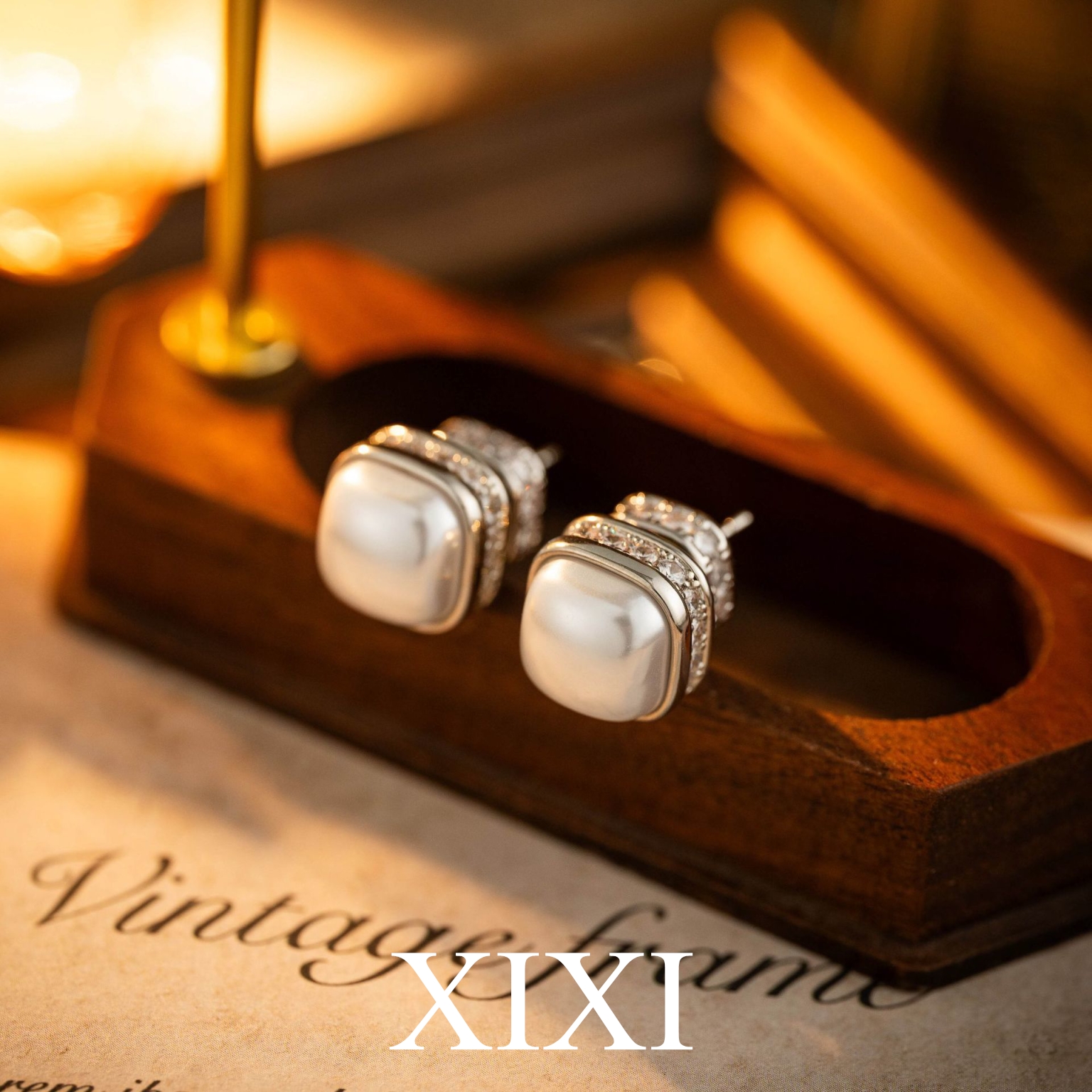 铜合金耳饰 XIXI 方糖耳钉女轻奢高级感气质耳环耳饰