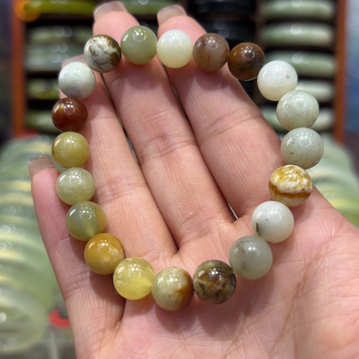 岫玉未镶嵌手镯天然