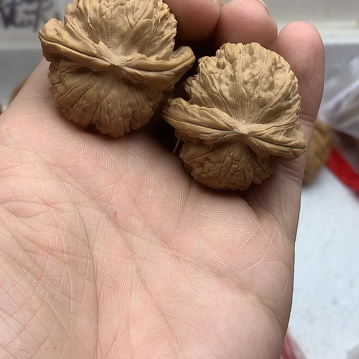 文玩核桃吊坠白狮子左右逢缘