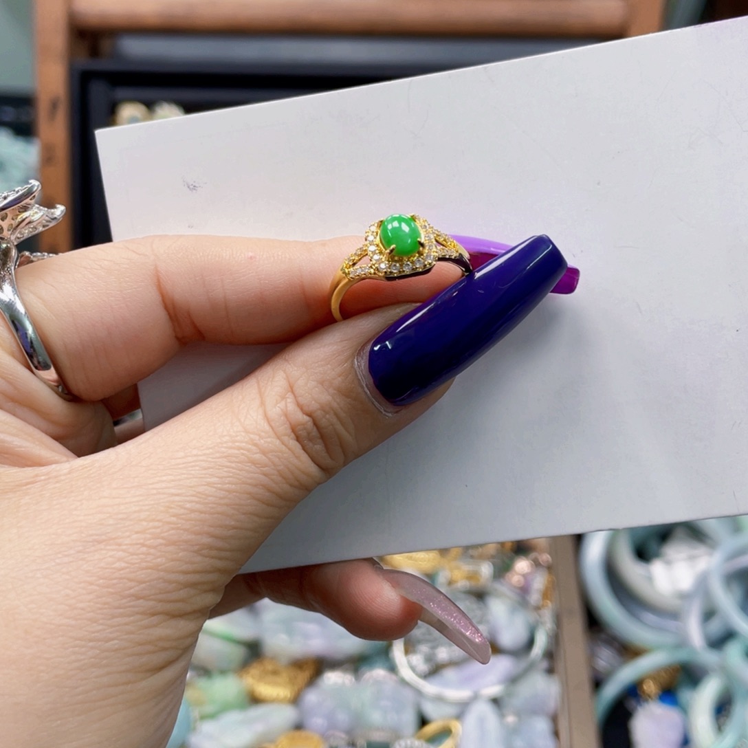 翡翠颈饰银S925镶嵌天然翡翠Ａ货