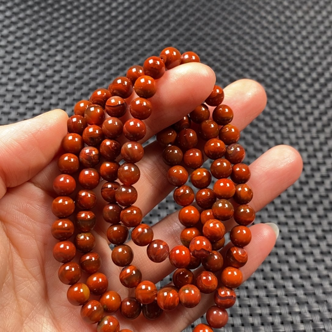 玛瑙/玉髓项链未镶嵌战国红项链