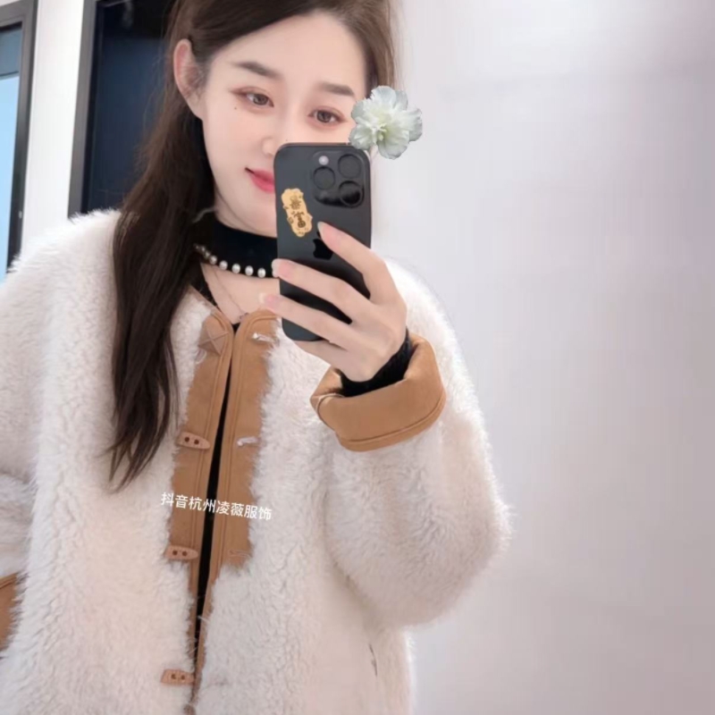 人造皮草 新品百搭毛毛外套5030