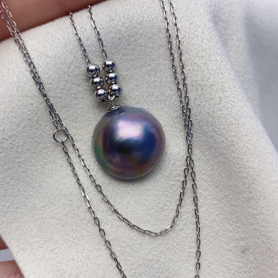 【闪购商品】拼合珍珠（马贝珠）颈饰银S925镶嵌18