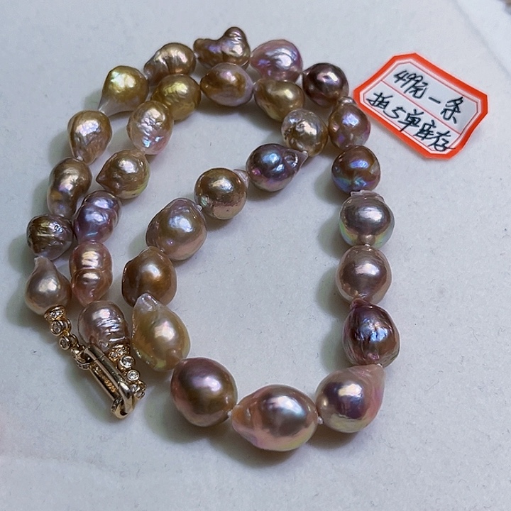 颈饰银S925镶嵌淡水珍珠快***颜