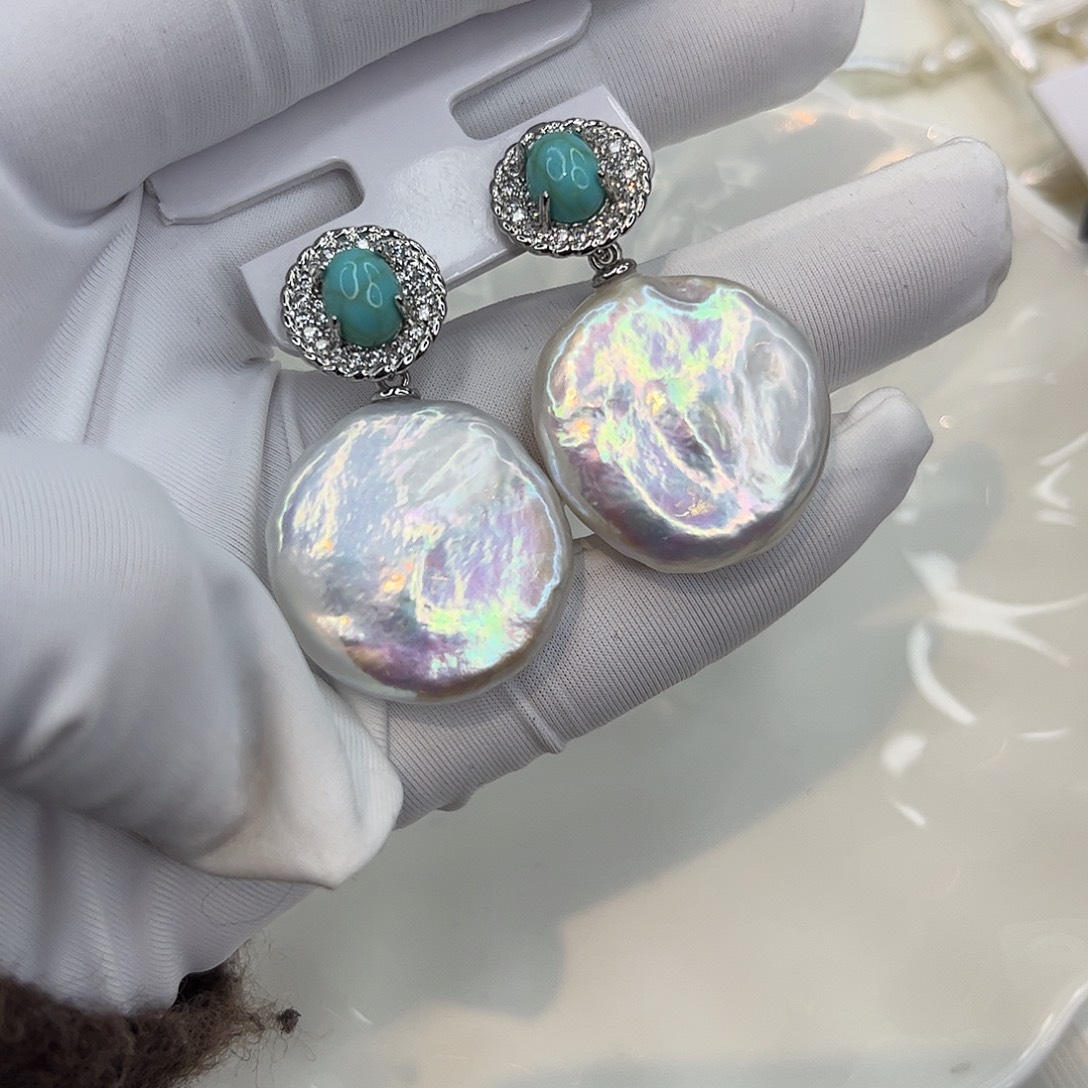 耳饰淡水珍珠合金